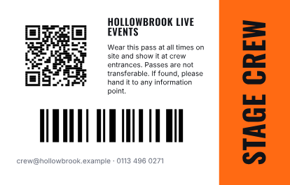 Event Crew landscape back with fictional example details