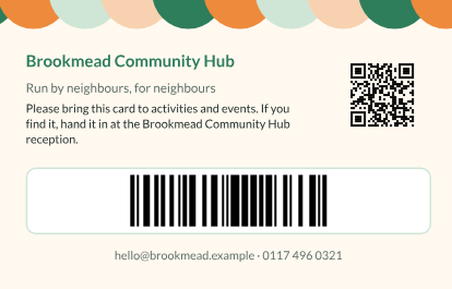 Community Circle landscape back with fictional example details