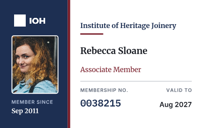 Association membership card, landscape front with example details